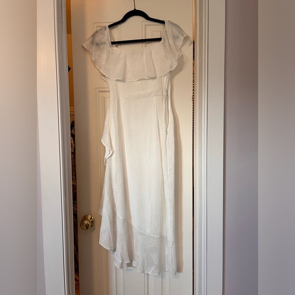 Lulus Perfect White Burnout Floral Off-The-Shoulder Midi Dress - Picture 4 of 5